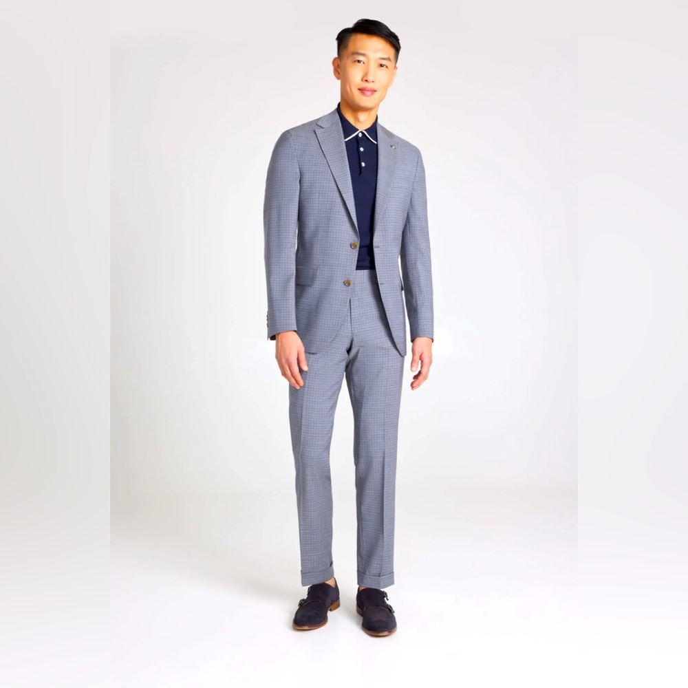 New Gray Sharkskin Suit